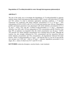 Degradation of 17&alpha;-ethinylestradiol in water through heterogeneous