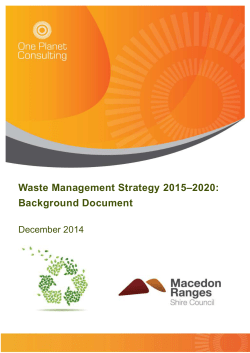 Waste Management Strategy 2015–2020