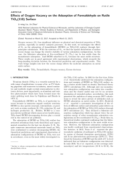 Effects of Oxygen Vacancy on the Adsorption of Formaldehyde on