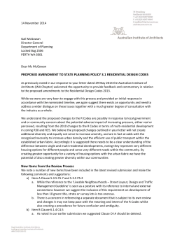 Proposed Amendment to State Planning Policy 3.1 Residential