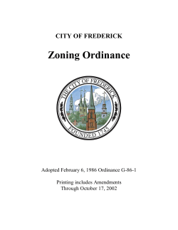 SECTION 1 - City of Frederick