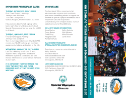 Northland 300 brochure - Special Olympics Minnesota