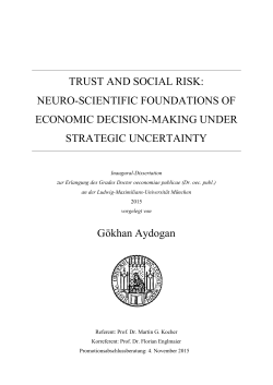 Trust and social risk: neuro-scientific foundations of economic