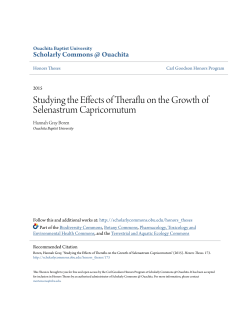 Studying the Effects of Theraflu on the Growth of Selenastrum