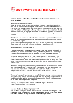 GOVERNING BODY ANNUAL CYCLE