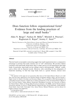 Does Function Follow Organizational Form