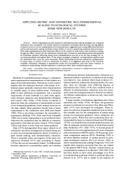 Applying Metric and Nonmetric Multidimensional Scaling to