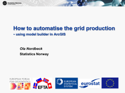 Automatisation of the grid production Ola Nordbeck