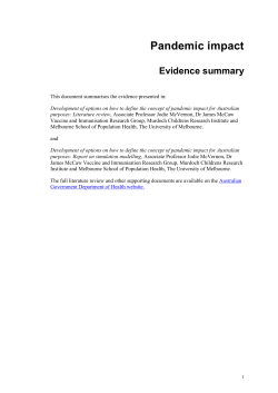 4 Pandemic impact modelling