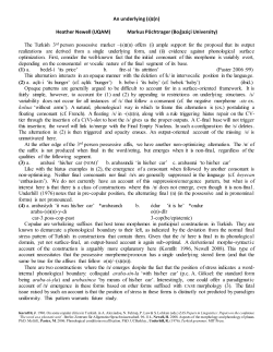 An underlying (s)ɪ(n) Heather Newell (UQAM) Markus Pöchtrager