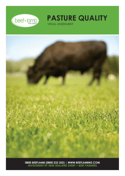 Pasture quality visual assessment