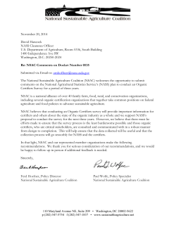 NSAC 2015 Organic Certifiers Survey FR Comments