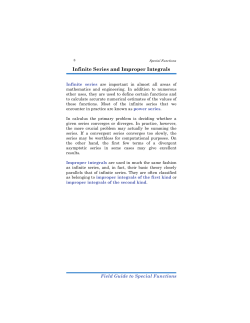 Infinite Series and Improper Integrals