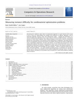Measuring instance difficulty for combinatorial optimization problems