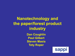 Nanotechnology and the paper/forest product industry