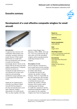 Development of a cost effective composite wingbox for small aircraft