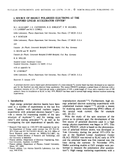 A SOURCE OF HIGHLY POLARIZED ELECTRONS AT THE