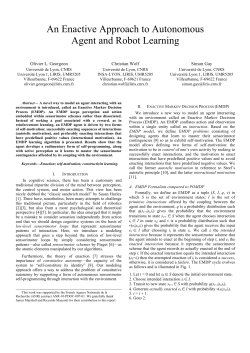 An Enactive Approach to Autonomous Agent and Robot