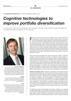 Cognitive technologies to improve portfolio diversification