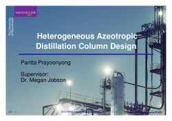 Heterogeneous Azeotropic Distillation Column Design