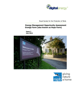 Energy Management Opportunity Assessment &ndash; Grange Farm