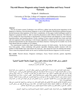 Thyroid Disease Diagnosis using Genetic algorithm and Fuzzy