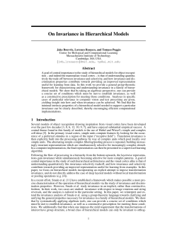 On Invariance in Hierarchical Models