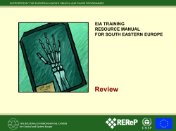 EIA TRAINING RESOURCE MANUAL FOR SOUTH EASTERN