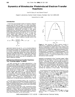 Dynamics of Bimolecular Photoinduced Electron