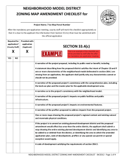 NEIGHBORHOOD MODEL DISTRICT ZONING MAP AMENDMENT