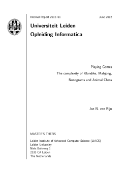 Universiteit Leiden Opleiding Informatica