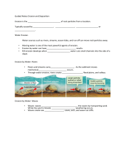 Guided Notes Erosion and Deposition