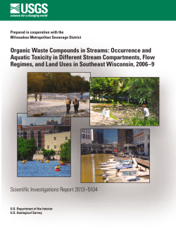 Organic Waste Compounds in Streams