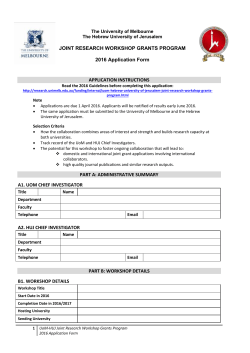 part F: APPLICATION SUBMISSION - Research