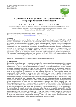 Physico-chemical investigations of hydroxyapatite converted from