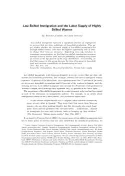 Low-Skilled Immigration and the Labor Supply of Highly Skilled