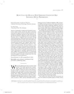how embodied cognition may influence music preferences