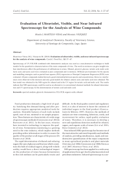 Evaluation of Ultraviolet, Visible, and Near Infrared Spectroscopy for