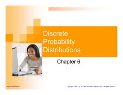 Discrete Probability Distributions