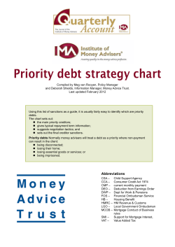 Priority debt strategy chart