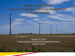 Quick Review: Westar`s TFR