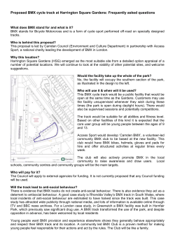 Proposed BMX cycle track at Harrington Square