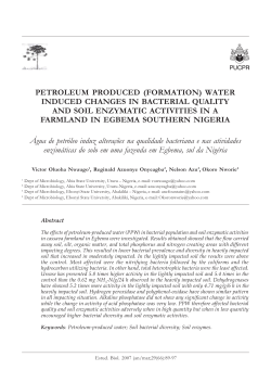 petroleum produced (formation) water induced changes in
