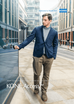 KONE Access&trade; A comprehensive access solution, KONE Access