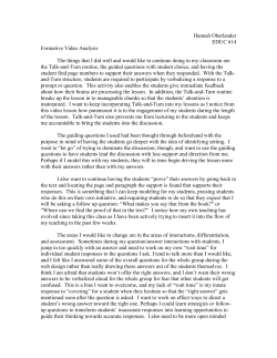 Hannah Oberlander EDUC 614 Formative Video Analysis The