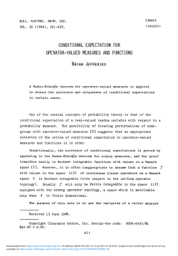 Conditional expectation for operator
