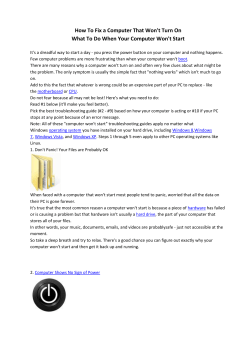 How To Fix a Computer That Won