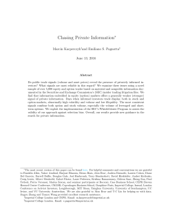 Chasing Private Information - McCombs School of Business