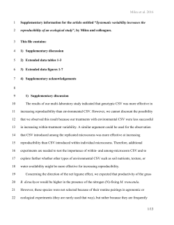 Milcu et al. 2016 Supplementary information for the article entitled