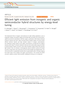 Efficient light emission from inorganic and organic